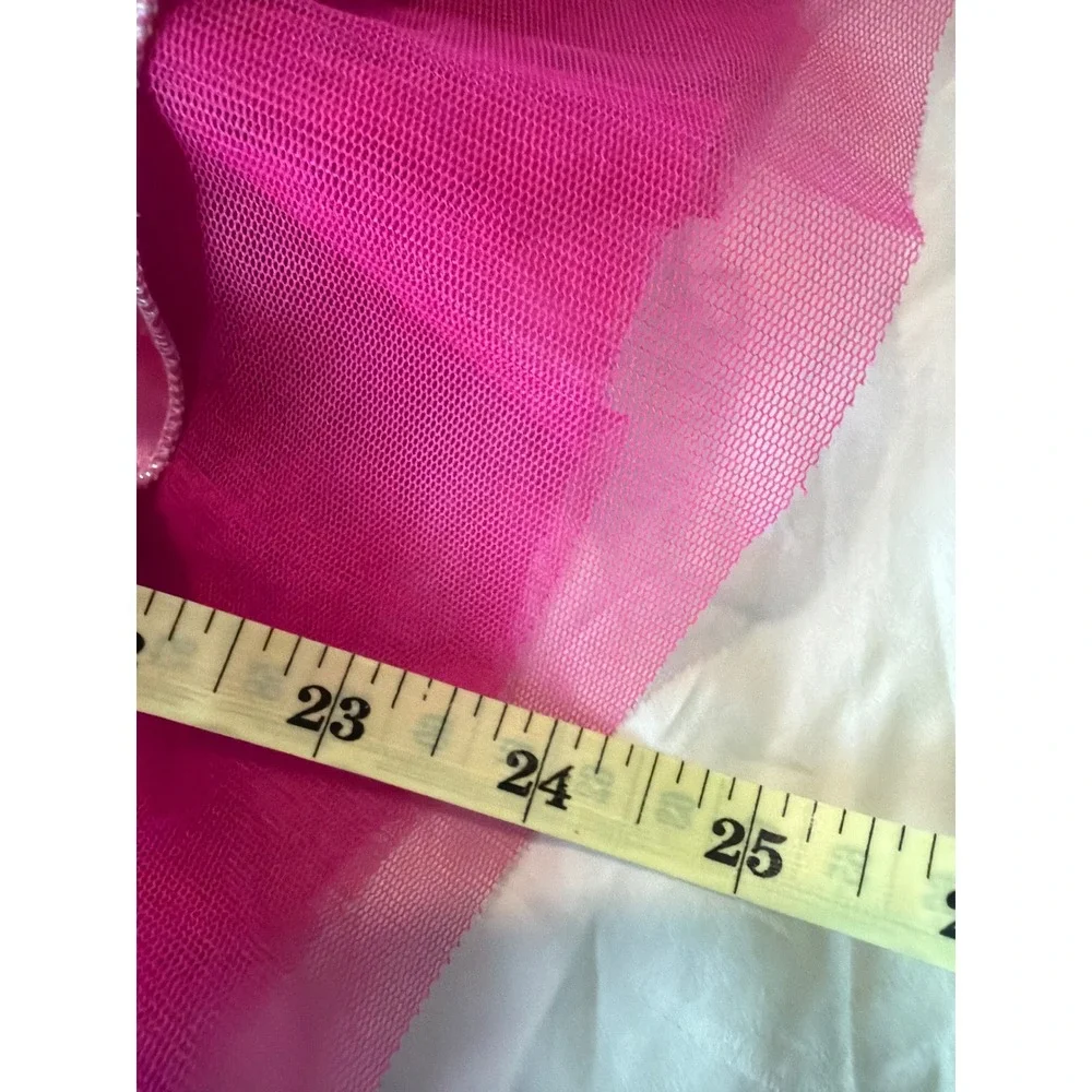 Disney Minnie Mouse Pink Polka Dot Costume Dress Girls Size 4 Sequin Tulle